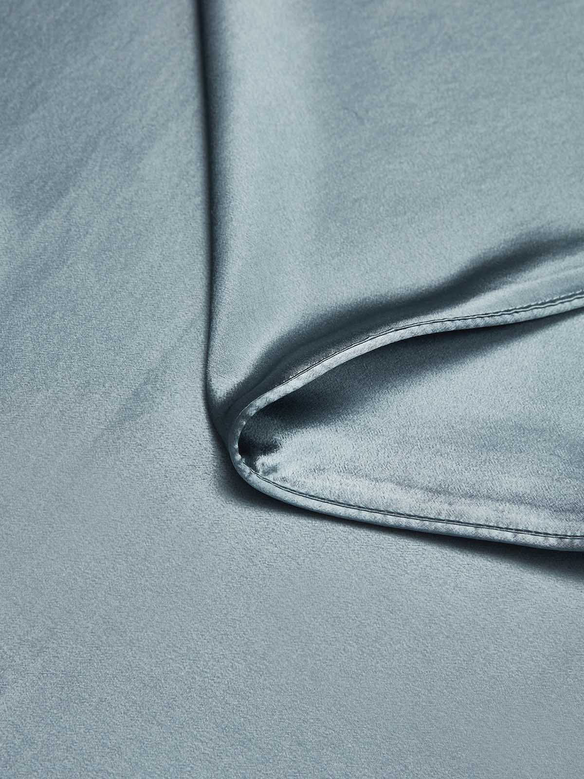 [Graublau] SilkSilky-DE 19Momme Reine Seide Duvet Cover 004