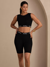 [Schwarz] SilkSilky-DE Sleeveless Crew Neck Cami Top 005