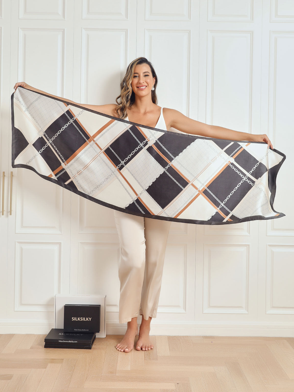 [P021] SilkSilky-DE Reine Seide Scarf 006,