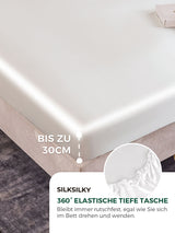 [Weiß] SilkSilky-DE 19Momme Spannbettlaken 004