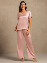 [Pfirsichhaut] SilkSilky-DE 19Momme Kurzärmelig Damen Pyjamas 007
