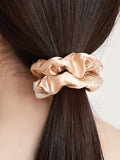 SilkSilky DE 19Momme Reine Seide Scrunchie Beige 002