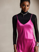 [Rosarot] SilkSilky-DE Sleeveless V Neck Kleider 003