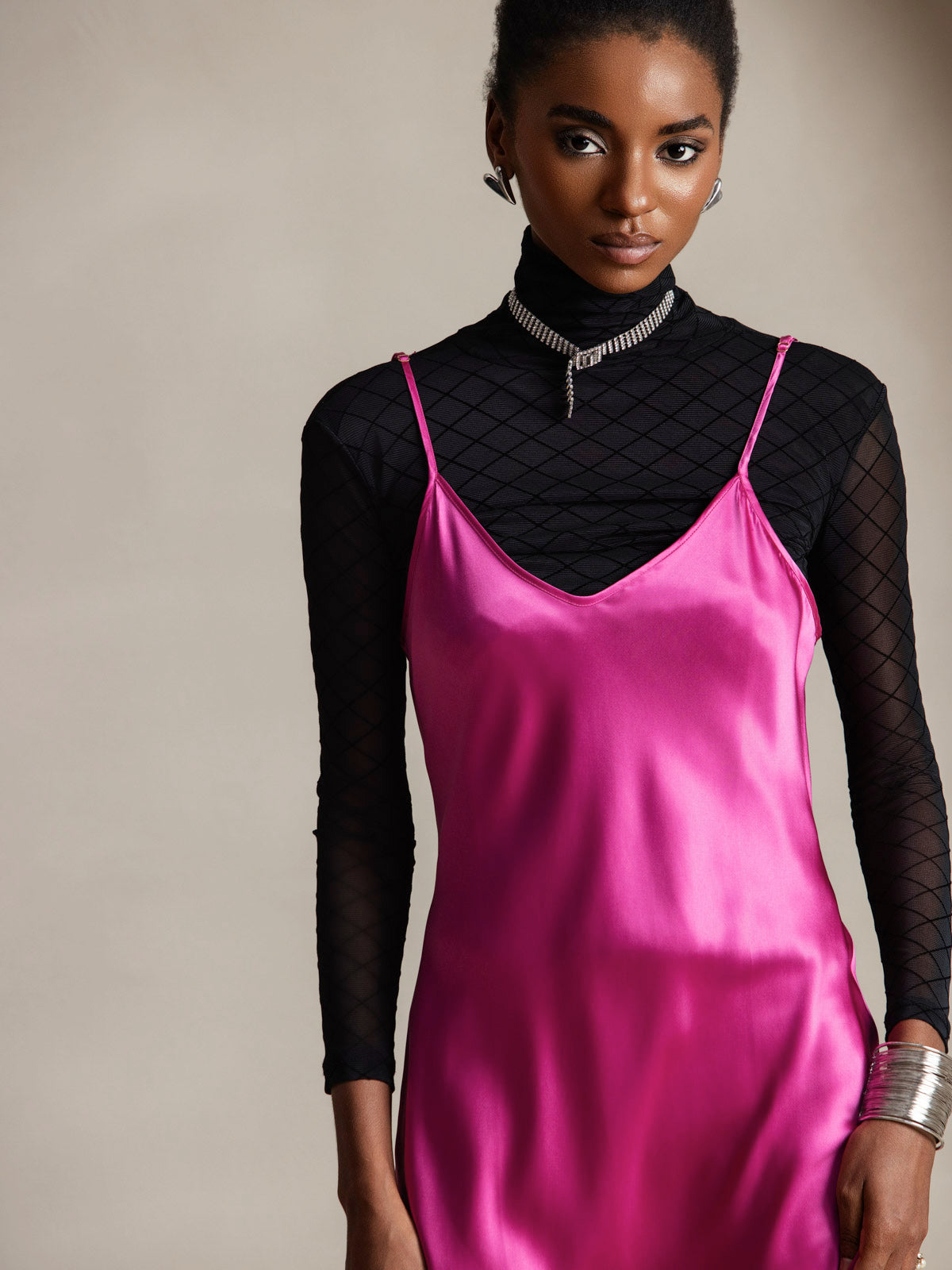 [Rosarot] SilkSilky-DE Ärmellos Kleider 003