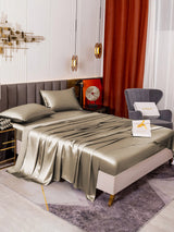 [Khaki] SilkSilky-DE 19Momme Bettwäsche Sets 001