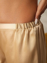 [Champagner] SilkSilky-DE 19Momme Damen Shorts 004