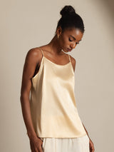 [Champagner] SilkSilky-DE Spaghetti Strap Cami Top 003