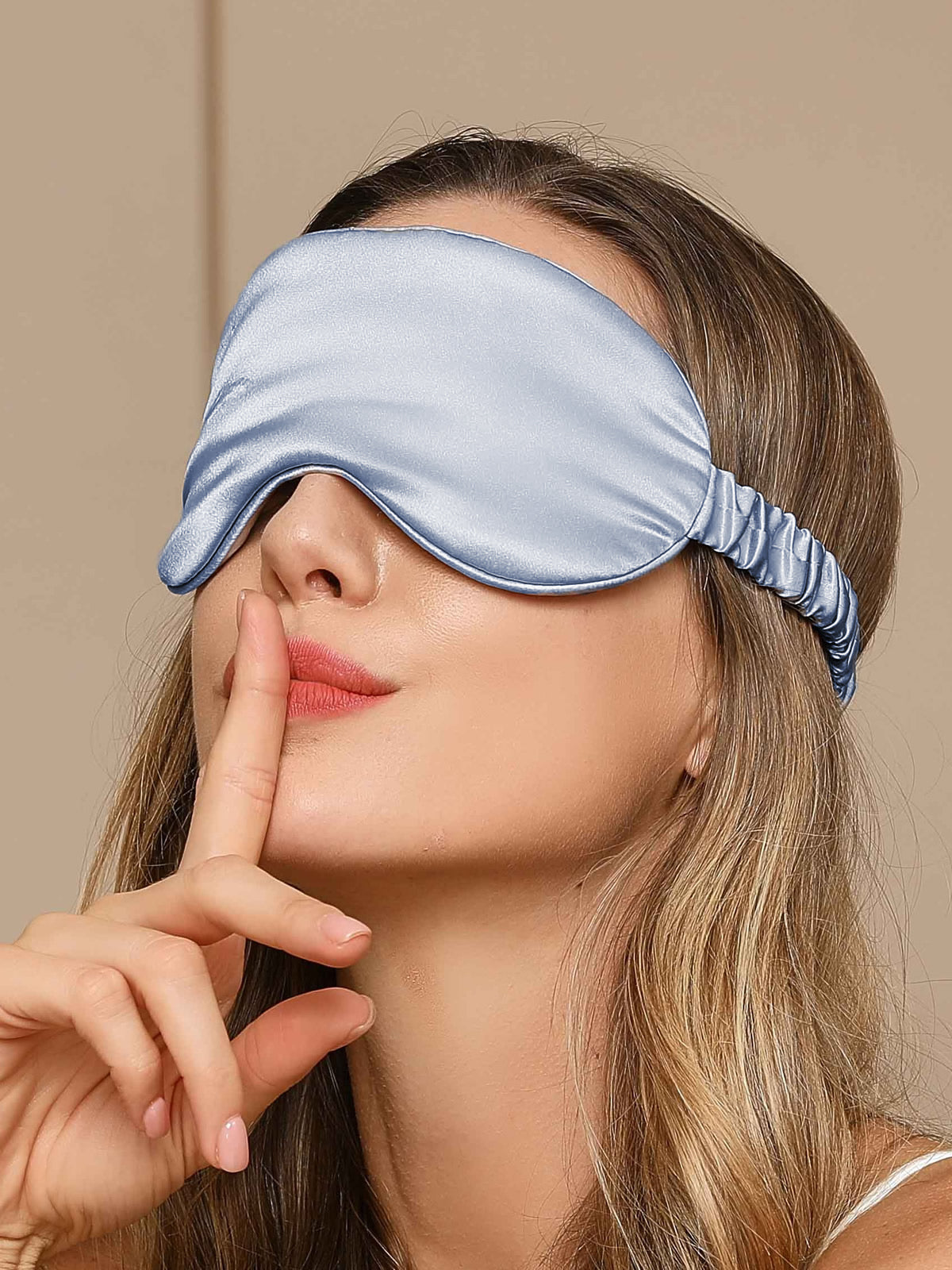 SilkSilky-DE 19Momme Reine Seide Eye Mask Hellblau 003