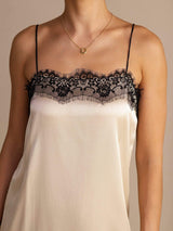 [Reisbeige] SilkSilky-DE Spaghetti Strap Square Neck Kleider 003