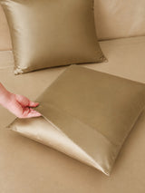 [Beige+Khaki] SilkSilky-DE Bettwäsche Sets 003