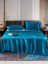 [König Blau] SilkSilky-DE 22Momme Bettwäsche Sets 001