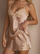 [Rosa] SilkSilky-DE Sleeveless V Neck Camisole-Set 006