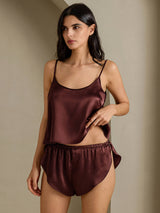 [Braun] SilkSilky-DE Spaghetti Strap Camisole-Set 008