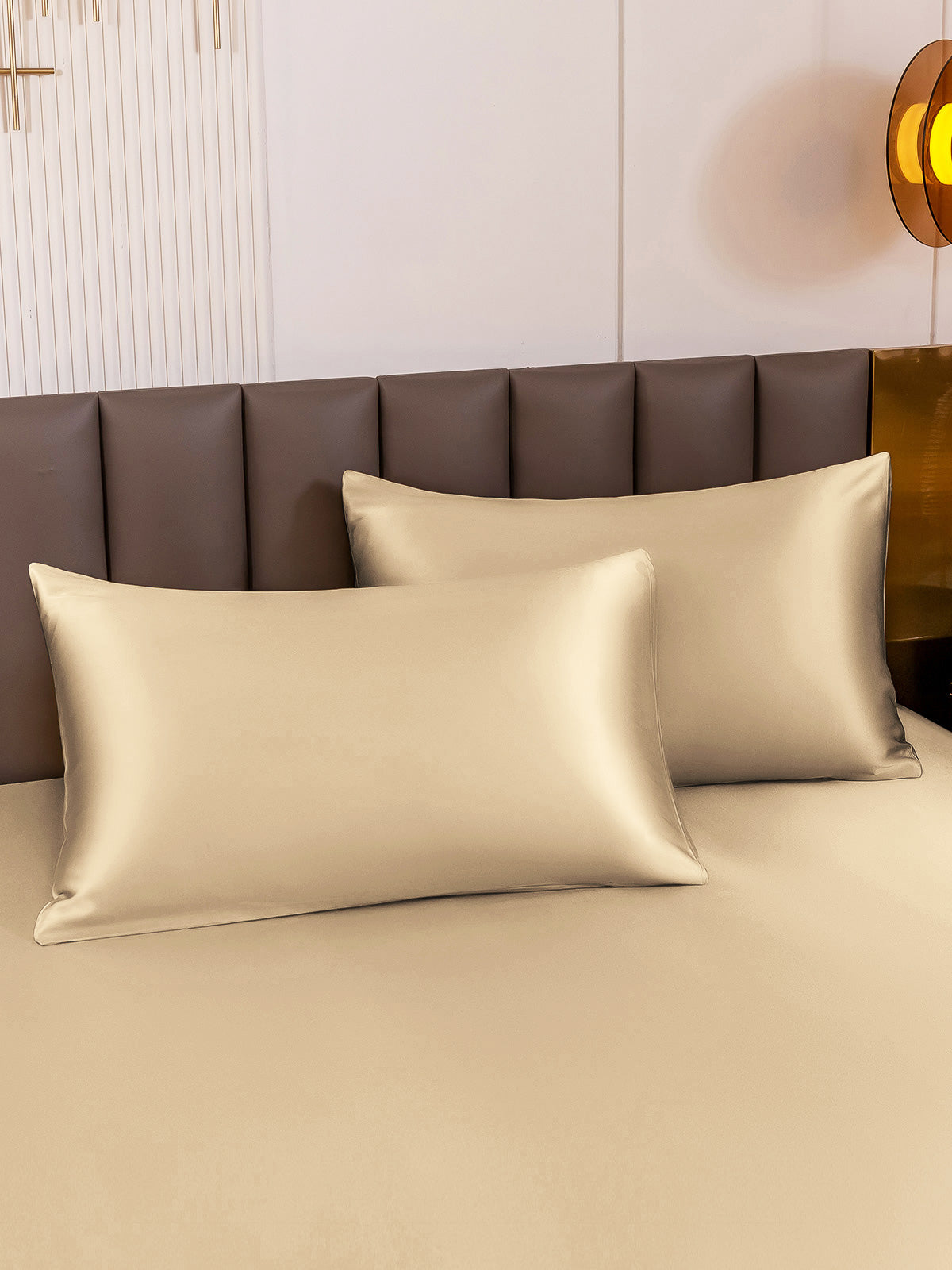 [Beige] SilkSilky-DE 22Momme Reine Seide Pillowcase 002