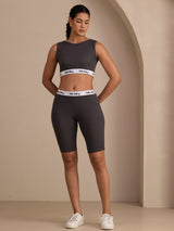 [Grau] SilkSilky-DE Sleeveless Crew Neck Women's Outfit Sets 003