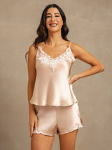 [Rosa] SilkSilky-DE Sleeveless V Neck Camisole-Set 007