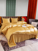 [Champagner] SilkSilky-DE Bettwäsche Sets 001
