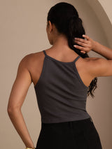 [Grau] SilkSilky-DE Sleeveless Crew Neck Cami Top 002