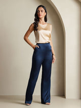 [Champagner] SilkSilky-DE Sleeveless Round Neck Cami Top 005