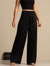 [Schwarz] SilkSilky-DE 19Momme Seide Womens Pants 003