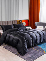 [Schwarz] SilkSilky-DE 22Momme Reine Seide Bedding Set 002,