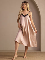 [Toskana] SilkSilky-DE Spaghetti Strap V Neck Nachthemden 003