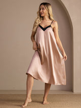 [Toskana] SilkSilky-DE Spaghetti Strap V Neck Nachthemden 003