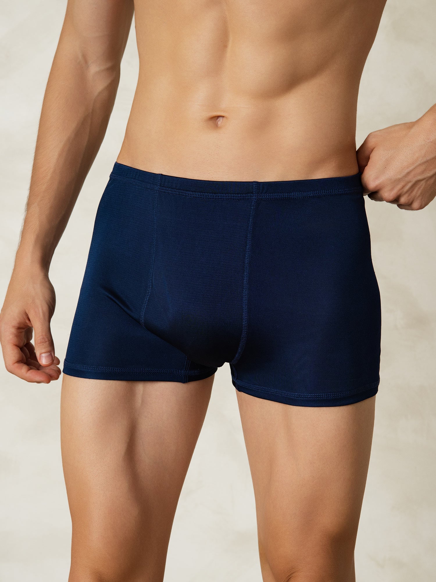 [Dunkelblau] SilkSilky-DE Seidenstrick Mens Underwear 003