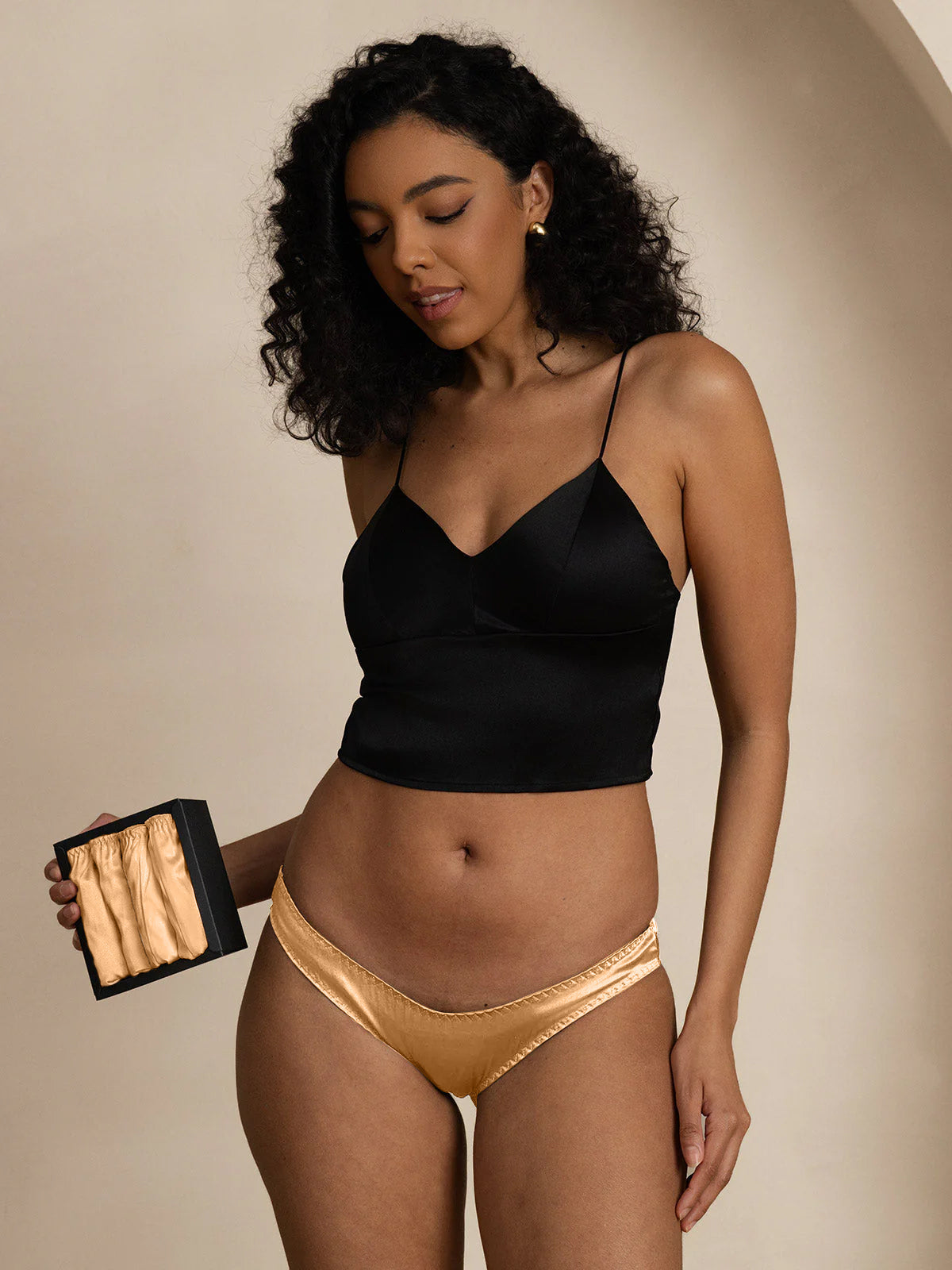 [Champagner] SilkSilky-DE Seidenstrick Panty 006,