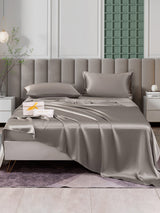 [Grau] SilkSilky-DE 25Momme Bettwäsche Sets 001
