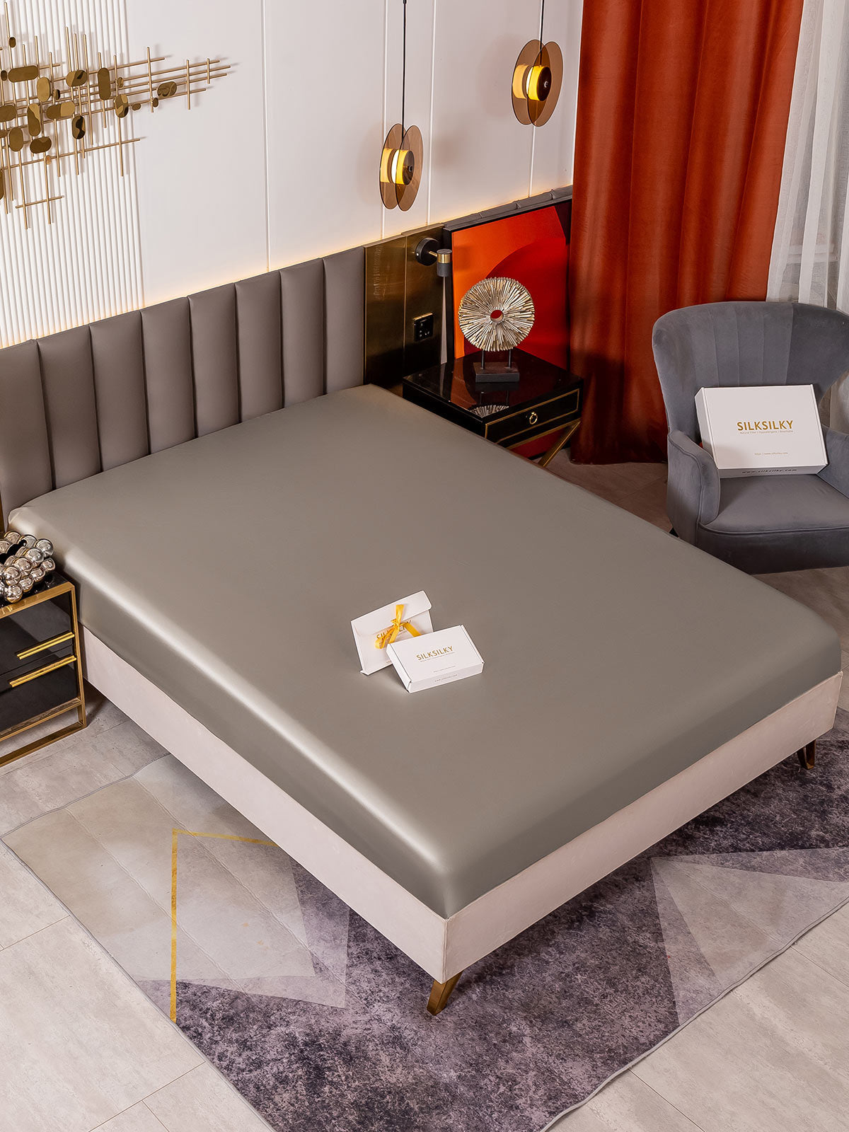 [Grau] SilkSilky-DE 19Momme Sheet 001