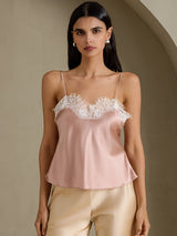 [Toskana] SilkSilky-DE Spaghetti Strap V Neck Cami Top 003