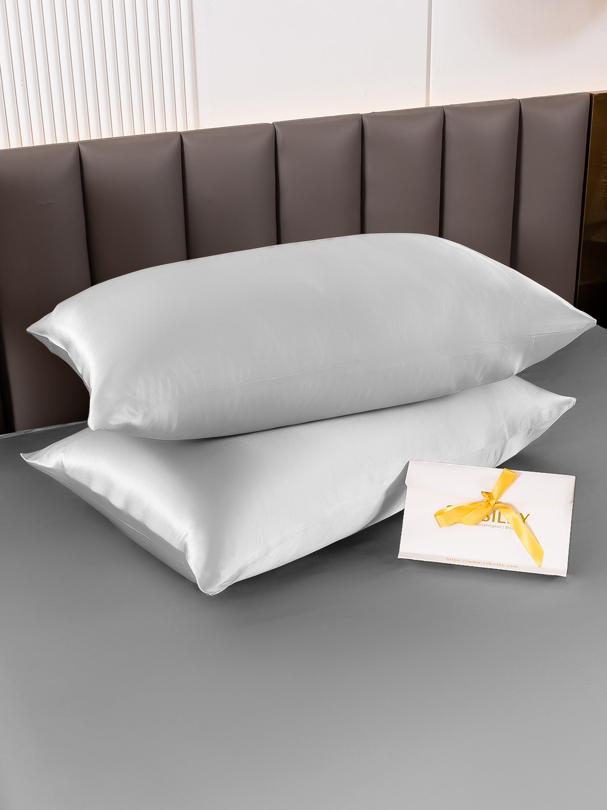 [Silber] SilkSilky-DE 22Momme Reine Seide Pillowcase 004
