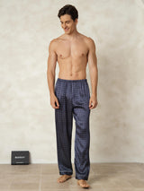[Marine Ginkgo] SilkSilky-DE Mens Sleep Bottoms 005