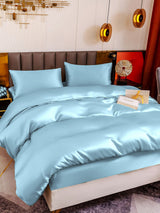 [Hellblau] SilkSilky-DE 19Momme Reine Seide Bedding Set 001