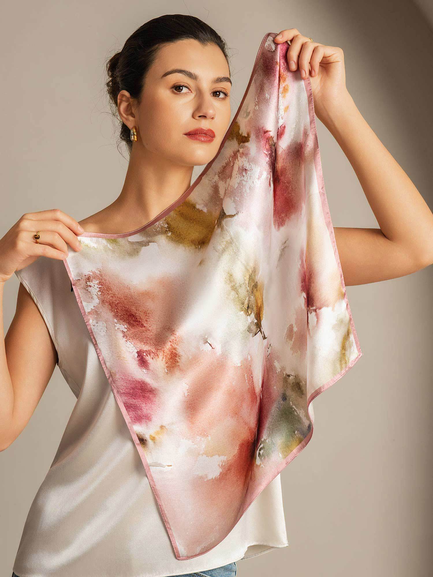 [P101] SilkSilky-DE Reine Seide Scarf 004,