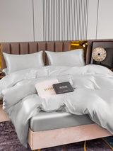 [Silber] SilkSilky-DE 22Momme Reine Seide Bedding Set 003,