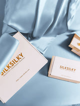 [Hellblau] SilkSilky-DE 19Momme Reine Seide Pillowcase 006