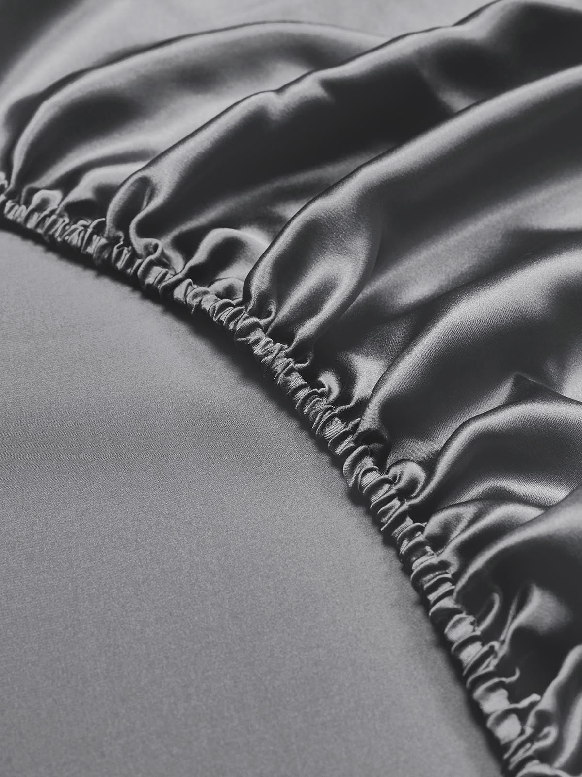 [Dunkelgrau] SilkSilky-DE 19Momme Reine Seide Sheet 004