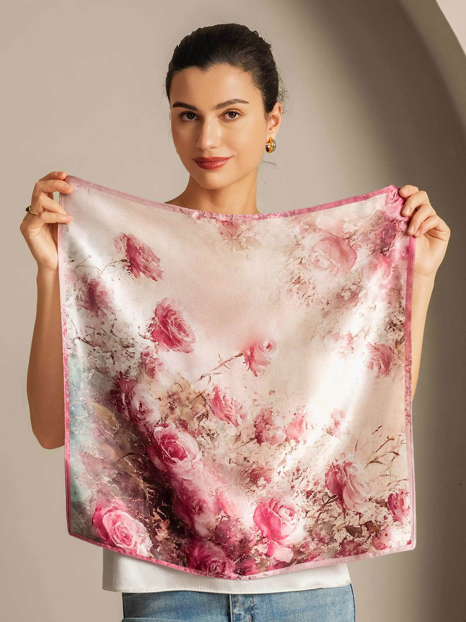 [P103] SilkSilky-DE Reine Seide Scarf 006,