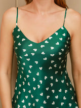 [Grünes Herz] SilkSilky-DE Sleeveless V Neck Camisole-Set 007
