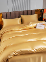 [Champagner] SilkSilky-DE 22Momme Bettwäsche Sets 005