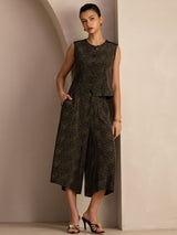 [Kiefern Vintage] SilkSilky-DE Sleeveless Crew Neck Women's Outfit Sets 007