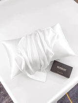 [Weiß] SilkSilky-DE 19Momme Reine Seide Pillowcase 005