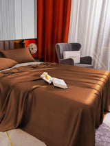 [Kaffee] SilkSilky-DE 22Momme Bettwäsche Sets 005
