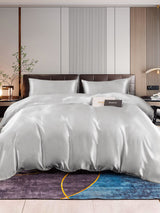 [Silber] SilkSilky-DE 22Momme Reine Seide Bedding Set 001,