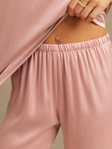[Pfirsichhaut] SilkSilky-DE 19Momme Kurzärmelig Damen Pyjamas 005
