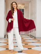 [Rotwein] SilkSilky-DE Wolle Schals 002