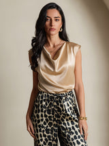 [Leopard] SilkSilky-DE Reine Seide Womens Pants 009,