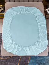 [Hellblau] SilkSilky-DE 19Momme Spannbettlaken 003